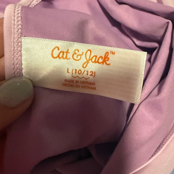 NWT Cat & Jack Silver and Purple Dance Leotard with Shimmering Bodice - Picture 3 of 5